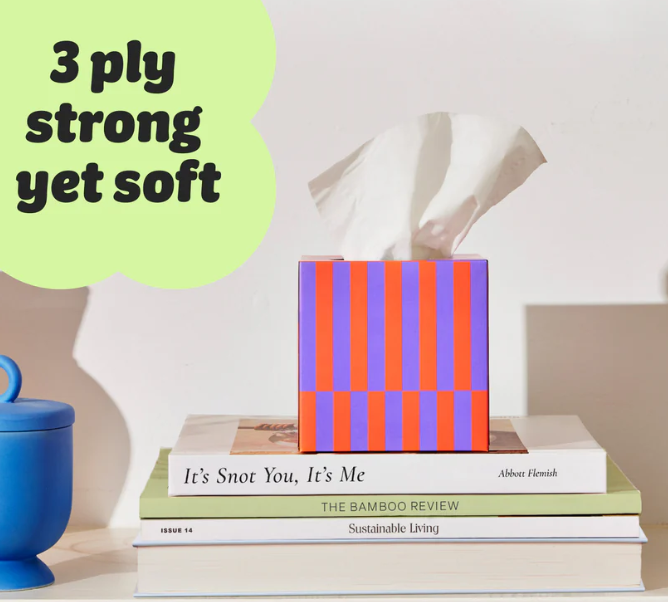 Soft + Strong 100% Recycled Facial Tissues