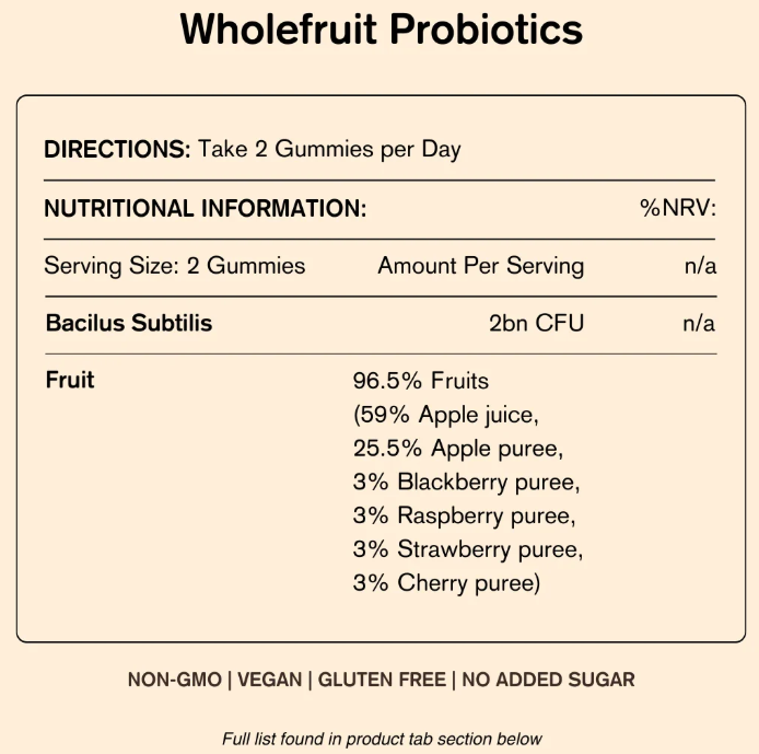 Wholefruit Gut Health Gummies