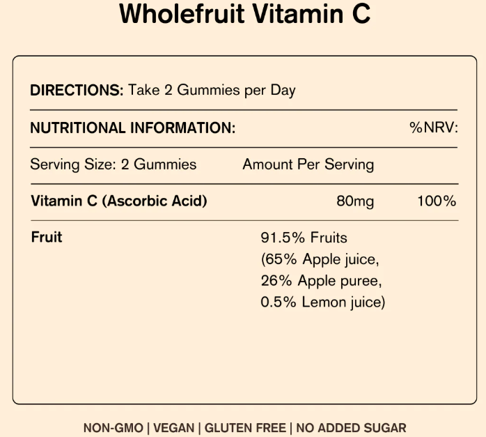 Wholefruit Vitamin C Gummies