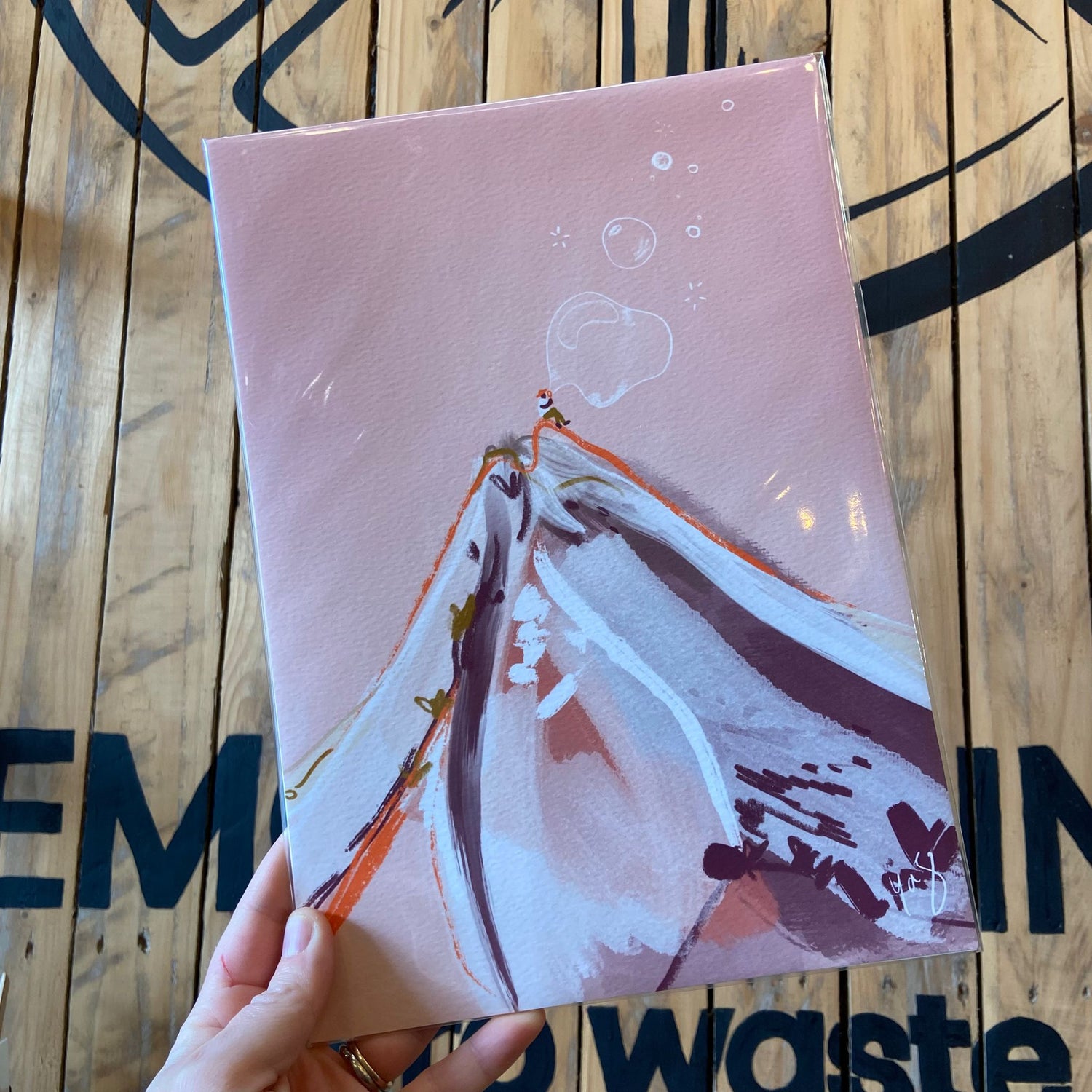 'Blowing Bubbles' Yaz Baxter Print